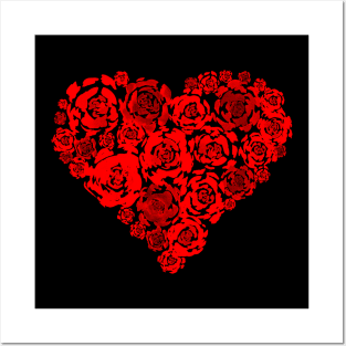 Red Roses Heart Posters and Art